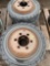 Set of 4- 6 Lug Solid Rubber Forklift Wheels