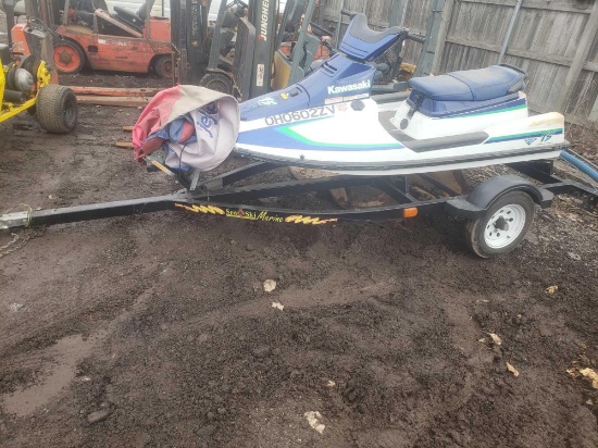 Kawasaku Tandem sport Jet Ski and trailer