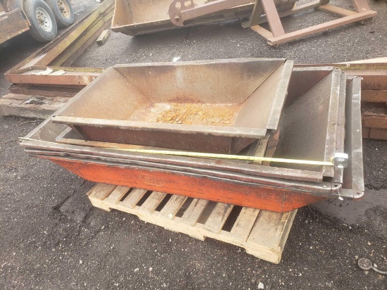 5 concrete mortar mixing bins