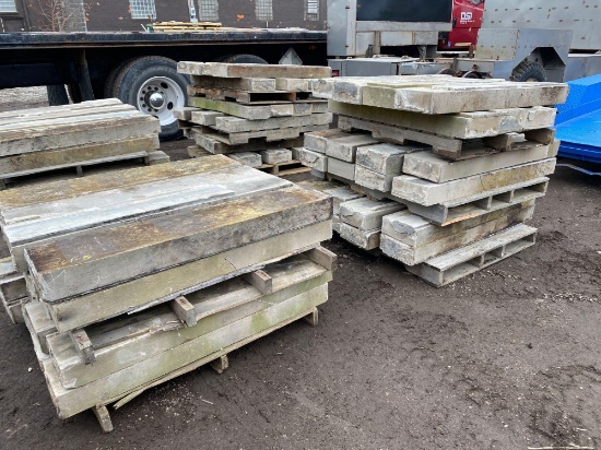 Approx (35-40) 46in-48in x 10in Sandstone End Caps for Sandstone Retaining Walls