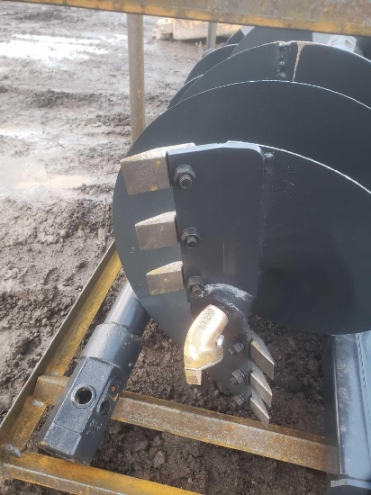 New Wolverine Auger Attachment Skid Steer Attachment w/ Bits