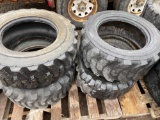 Set of 4-10in x 16.5 Skidloader Tires