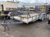 16 ft x 7 ft 4 in Tandem landscape trailer w/Ramp