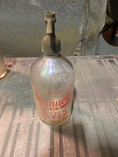 Schmuck Bro's Seltzer Water Cleveland Ohio 37 oz bottle