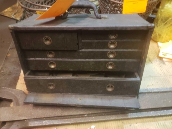 Vintage wood tool box