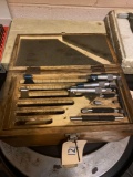 Box of assorted micrometers largest is 5-6 inch