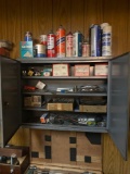 Wall Hung Cabinet with misc contents, bring tools to remove cabinet