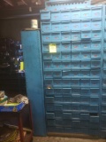 Large vintage tool bin with 84 capartments