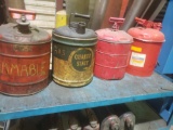 4 vintage gas cans