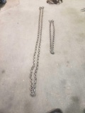 2 Heavy duty chains selling 1 money. One 6 ft chain and One Approximately 15 ft
