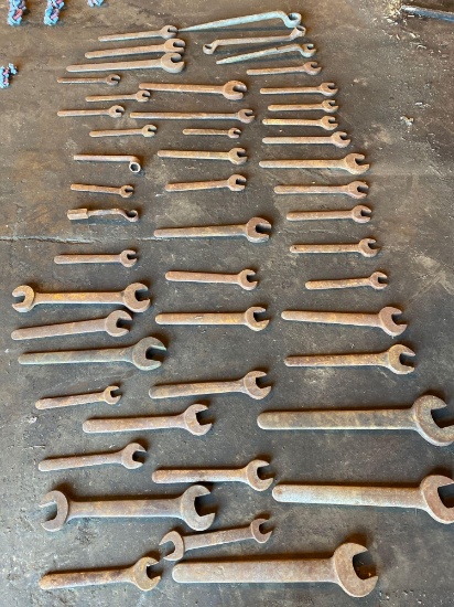 Large group lot of assorted Iron Worker Wrenches and Tooling