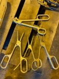 Group of (4) welding tongs