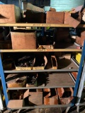 Large 5 tier steel racks loaded w/ set screws, assorted hardware, nuts/bolts, washers, stainless &