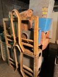 2 steel totes of assorted power box parts and doors