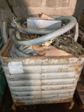 Steel tote with misc parts