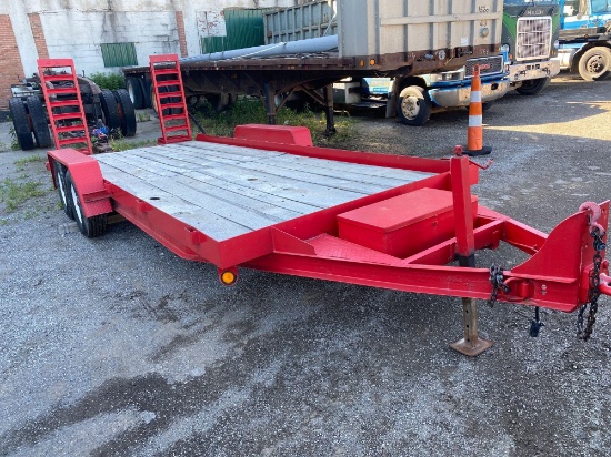 84 inch x 18 ft double axle equipment trailer with ramps