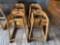 (4) Regular size table wooden booster seats