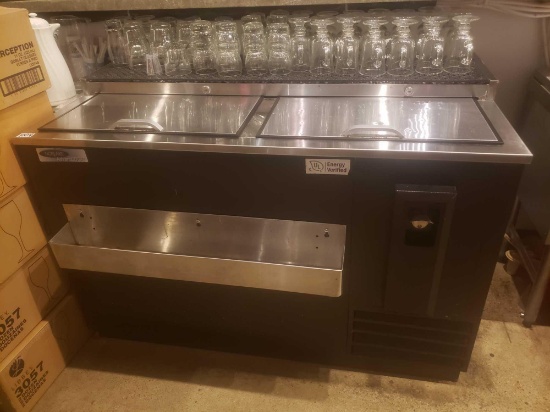 Stainless norlake advantedge Edge cooler L 50in x W 27in x H 33in comes with attached bottle opener