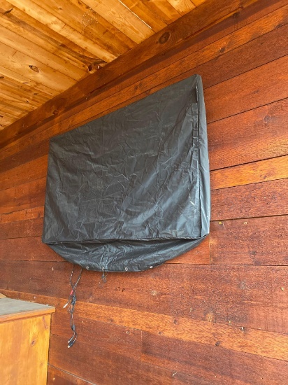 Large Flat Panel TV on back porch w/ panel and cover. All TV?s were covered throughout the winter