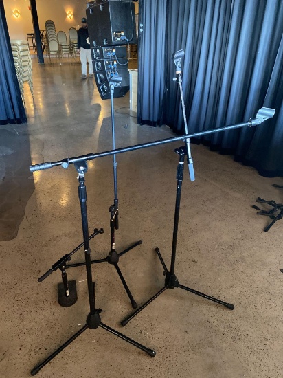 Group of (4) Assorted Mic Stands