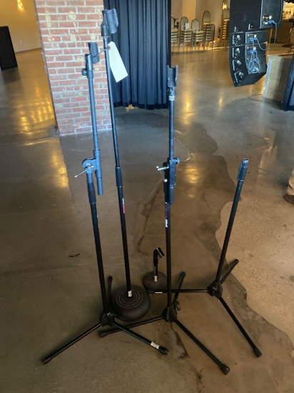 Group of (5) Assorted Mic Stands