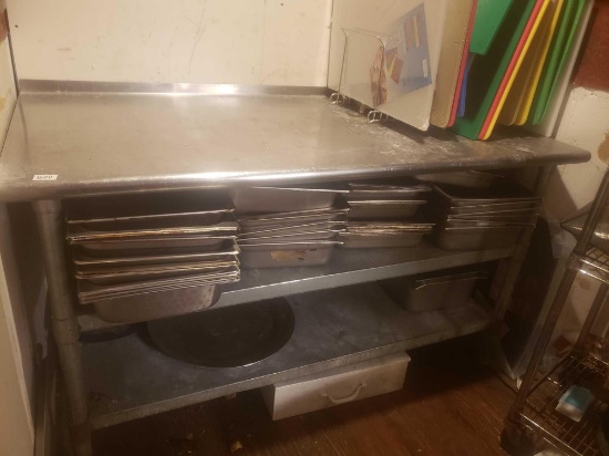 Stainless Steel Prep Table L 60in x W 30in x H 37in