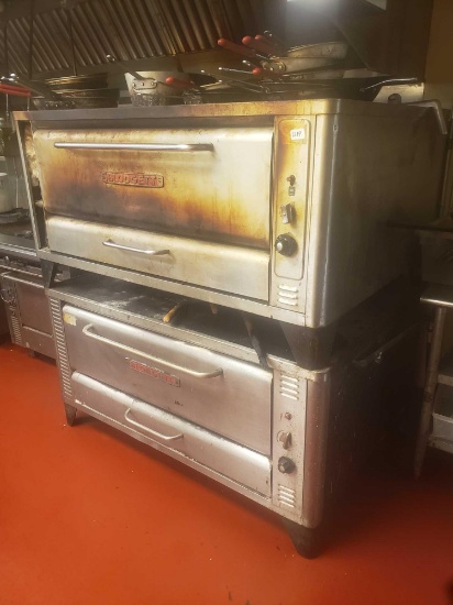 Large Double Blodgett bakers Pizza oven L 60in x W 45 in x H for set 62in