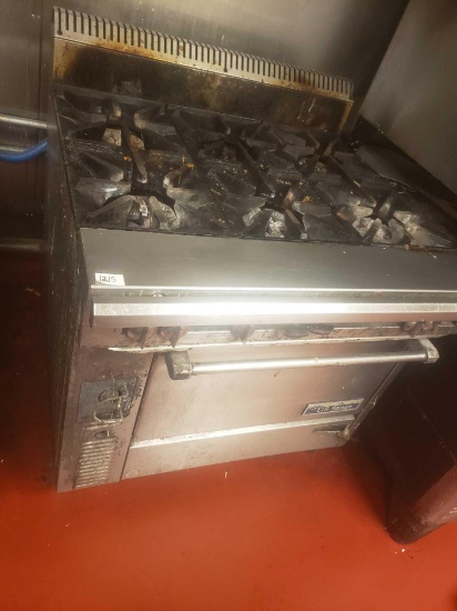Us range 6 burner commercial stove and oven L 38in x W 36inx x 35in