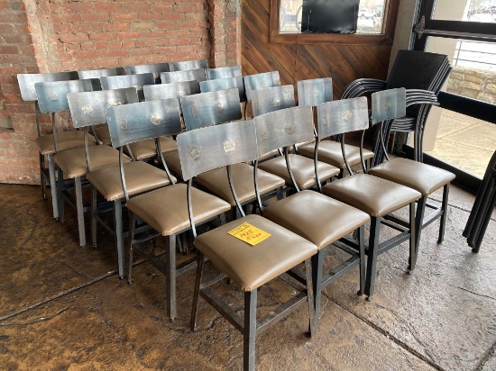 (20) 18in high Steel Retro Restaurant Chairs