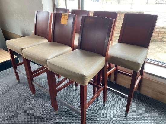 (7) 30 in high Upholstered High Top Bar Chairs