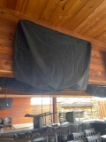 Large Flat Panel TV on back porch w/ panel and cover. All TV?s were covered throughout the winter