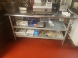 Stainless steel prep table L 64in x W 30in x H 35 in