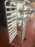 Bakers bread rack on castors L 26in x W 20in x H 68in