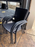 Stack of (5) Outdoor Metal Patio Chairs
