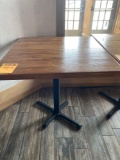 36 in x 36 in x 36 in wooden top restaurant table