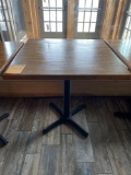 in x 36 in x 36 in wooden top restaurant table