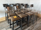 (12) 29 in high Steel Retro Restaurant Chairs