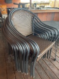 (10) Metal/Wicker Outdoor chairs