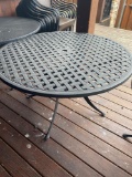 Metal 60 in diameter Outdoor table