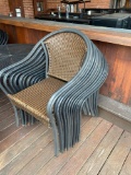 (11) Metal/Wicker Outdoor chairs