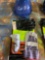 Contractor pack. Hard hat, 3 pair assorted work gloves, safety vest and tinted safety glasses