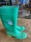 Lightly used Dunlop steel toe rubber boots size 12