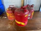 Group lot of (3) metal gas cans