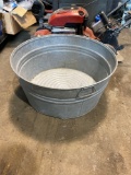 Vintage galvanized wash bucket
