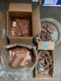 Group lot of assorted copper gutter fittings