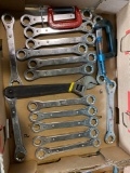 Box lot of new and lightly used assorted tools