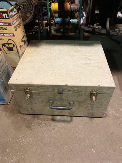 Vintage wooden work box