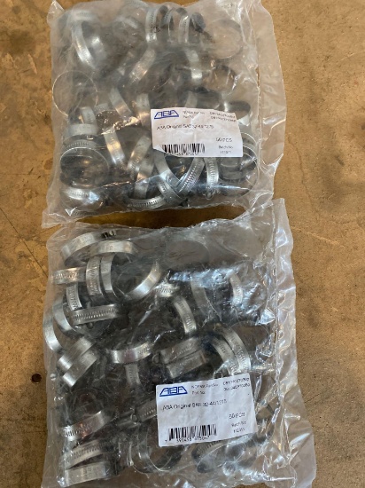 (2)bags of ABA SAE 32-44/1275 Hose Clamps.