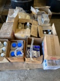 Bulk lot of assorted soap and cleaner and some plastic cutlery