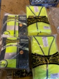 (8) OccuNomix High Viz Class 2 Vests (2-3X) and (10) OccuNomix Cloth Safety Vests (Lg)